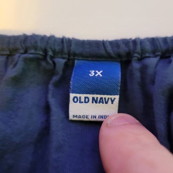 Old Navy 100% Cotton Blue Crochet Bodice Fit & Flare Maxi Dress Women's Plus 3X - Picture 10 of 11